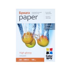 Фотопапір глянцевий CW А4 180г/м2 (100) PG180-100/PG180100A4/0542