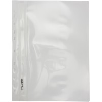 Папка-скоросшиватель Economix A4 с прозрачным верхом с перфорацией глянец белая (10) (300) E31510-14