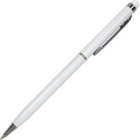 Ручка шариковая Economix Stylus синяя, металлическая, корпус белый (50) E10308-14