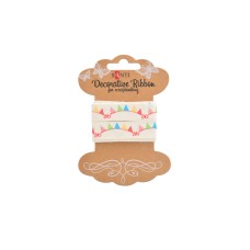 Бавовняна стрічка з малюнком Святковий настрій 2 м 741326