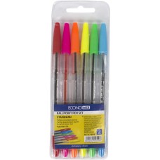 Набір ручок кулькових Economix Standart 6 кольорів (20) E10510
