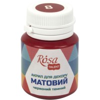 Акрил для декору "Rosa Talent" 20мл №20008/3124 матовий темно червоний