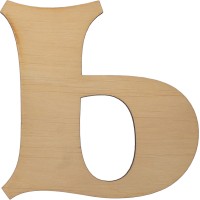 Заготовка фанера літера українська Ь h10см (5)