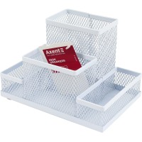 Подставка-органайзер металлическая Axent 155х103х100мм белая (24) 2117-21
