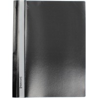 Папка-швидкозш. "Economix Light" №E38503-01 А4 з прозор.верхом,без перфор.,апельс.,глянц.,чорна(10)(300)
