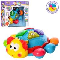 Игра на батарейке, музыкальная Жук 19 см, учебная, танцует, звук, светится, в коробке 25х25х10 см (36) 7013UA/JT7013