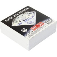 Блок для заміток неклеєний 85х85мм 400 аркушів білий Crystal (40) 0629