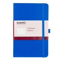 Блокнот А5 твердая обложка 96 листов клетка Axent Partner голубой 8201-07