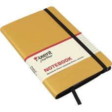 Блокнот B6 картонная обложка 96 листов клетка Axent Partner Soft золотой 8206-35