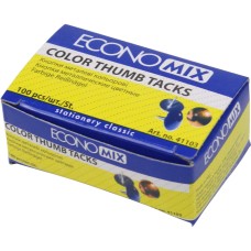 Кнопки-гвоздик Economix неонові 100 шт (10) E41103
