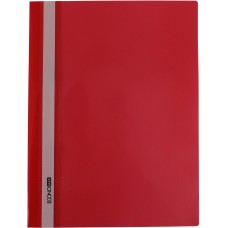 Папка-швидкозшивач Economix А4 без перфорації глянцева прозорий верх червона (10) E31511-03
