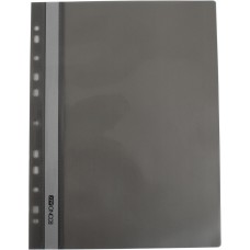 Папка-швидкозшивач Economix А4 з перфорацією глянцева прозорий верх сіра (10) (300) E31510-10 
