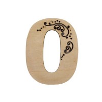 Заготовка фанера Цифра-завитушка О h10см