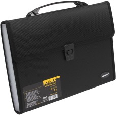 Портфель Scholz А4 12 відділень, з реєстрами чорний (1) (10) 10501