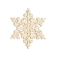 Сніжинка Казкова 6х5,5 см фанера (5)  