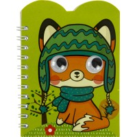 Блокнот пруж. бок. В7 карт. 40арк. "Апельсин""Оченята" подв. пруж.,лак №Б-Ф7-50(36)