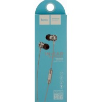 Навушники вакуумні металеві HOCO Ling Sound M16 silver мікрофон  