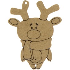 Підвіска Олень з шарфом 6 см МДФ