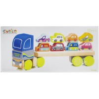 Іграшка дерев'яна Тягач з машинками Cubika LM-12/13418