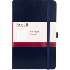 Блокнот Axent Partner А5 96 аркушів клітинка тверда обкладинка синій 8201-02
