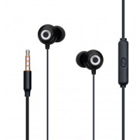 Навушники вакуумні метал. Celebrat D5 1,2м black+мікрофон