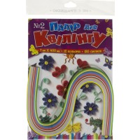 Папір для квілінгу Рюкзачок 2 7х420 мм 12 кольорів (10) (15) УП-38 