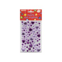 Жемчужины и стразы самоклеящиеся Ассорти: жемчужины и фиолетовые сердца MX61605-20