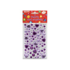 Перлини і стрази самоклеючі Асорті: перлини і фіолетові серця MX61605-20