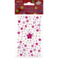 Жемчужины и стразы самоклеящиеся Ассорти: жемчужины и цветы MX61605-22