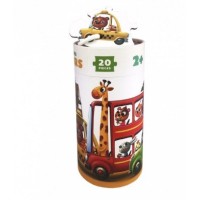 Пазлы Puzzlika Машинки в тубусе 13784