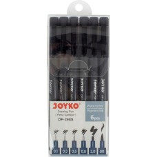 Набор линеров Joyko 0,1;0,3;0,5;0,8;BR; 2мм 6 шт (1) (24) DP-S 298