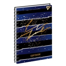 Блокнот на пружині A6 64 аркуші лінія ламінований софт-тач фольга золото Yes Stars 7 БЦ 151622  