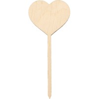 Сердечко на палочке 4х9см фанера (5)