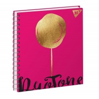 Блокнот на пружине A5 64 листа линия Yes Duo tone двойная пружина ламинация софт-тач пантон фольга золото (3) 151629 