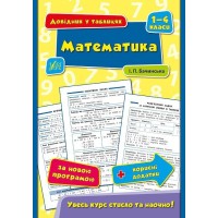 Книга Довідник в таблицях. Математика. 1-4 класи А5 мяка обкладинка УЛА 4337
