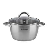 Каструля нержавіюча Ringel Bonn 20 см 3,6 л з кришкою (4) №59115 / RG-2003-20