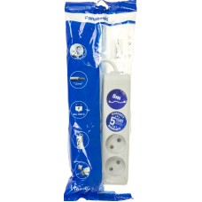 Подовжувач Panasonic 4 гнізда 5 м, захисні шторки 16A сірий (12) №TB02452GR-UA  