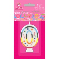 Свічка в торт "Цифра-0" Eventa