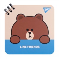 Блокнот пруж. В6 80арк. б/лін. Line Friends Brown №151749/Yes/(1)(30)