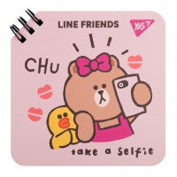 Блокнот пруж. В6 80арк. б/лін. Line Friends Chu №151750/Yes/(1)(30)