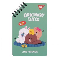 Блокнот пруж. А6 60арк. лін. Line Friends Ordinary days №151757/Yes/(1)