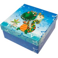 Коробка подарункова квадратна "Динозаврик" 18х18х8,5см №4-8833-2/11038833-2