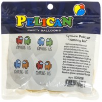 Набір кульок повітряних латексних 12/30см Among Us 10 шт Pelican (1) №828288   