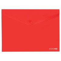 Папка-конверт "Economix" №E31316-03 А5 на кнопці прозор. червона(12)(192)