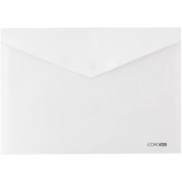 Папка-конверт "Economix" №E31316-14 А5 на кнопці непрозор. глянець, біла(12)(192)