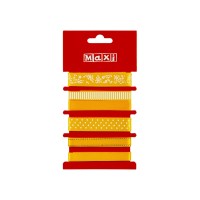 Набір стрічок декор. (6шт) 1м,жовтий №BJ21-05019