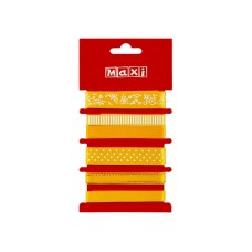 Набір стрічок декор. (6шт) 1м,жовтий №BJ21-05019