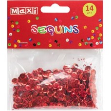 Паєтки "Maxi" 14г, 6мм, червоні №MX61711
