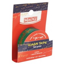 Стрічка декор. "Maxi" з принтом фольгою 15ммх5м №MX62083(20)