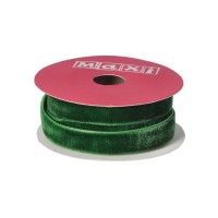 Стрічка декор. 2м вельвет 2мх1см,зелена №BJ21-05015-D